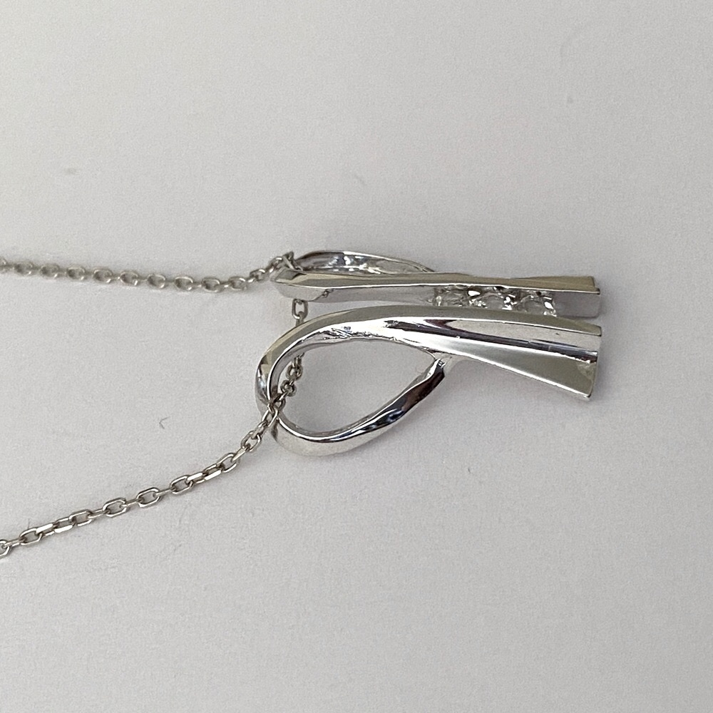 💎Clear real topaz stones 925 silver necklace - Picture 4 of 5